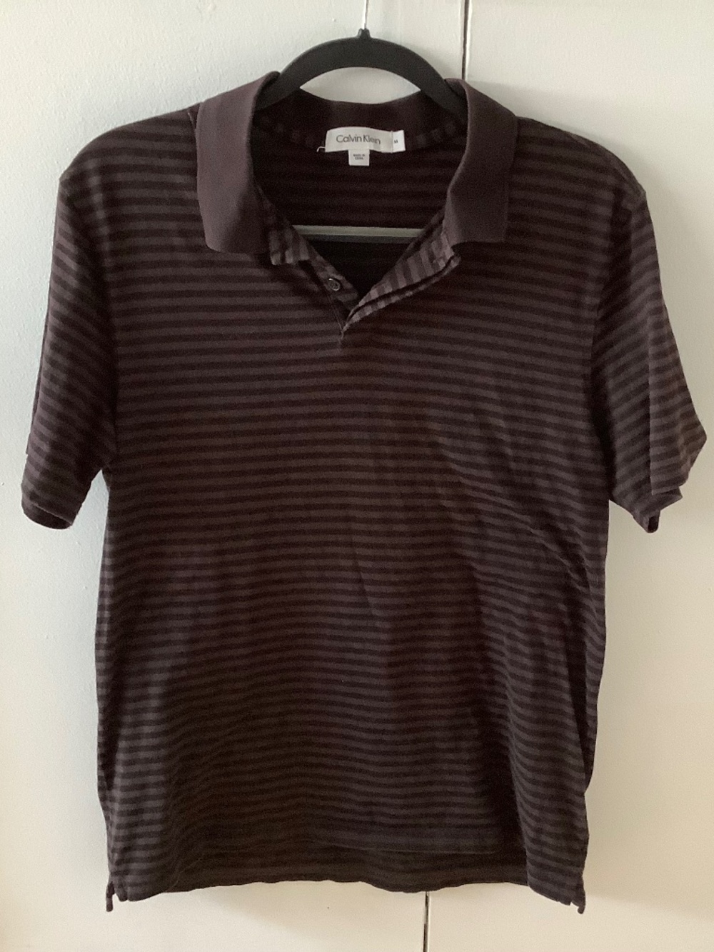 Calvin Klein Polo Shirt Size M Short Sleeves
